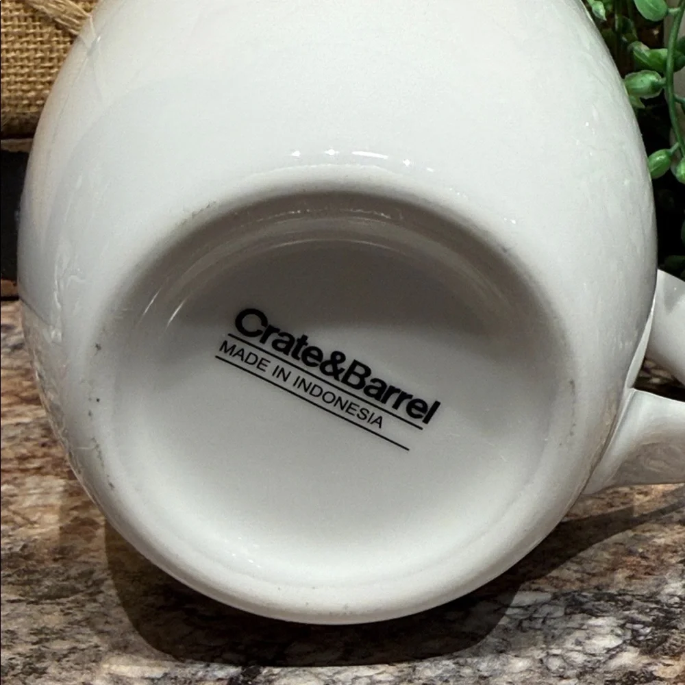 Crate&Barrel White Mug